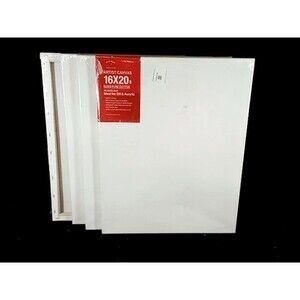2 Artist Canvas's - TD Art Supply 16X20" Boarded Canvas - White Canvas 2 Pack